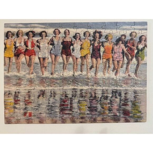 Bathing Beauties Postcard Puzzle 100 pc - Rehoboth Beach Museum DE - Complete - Picture 9 of 9